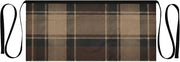 Dark Brown Plaid Waist Apron with 3 Pockets Waiter Server Short Aprons 25.2x11.8 Inch Stain Resistant Apron for Kitchen Garden Restaurant 1 Pack