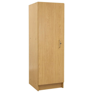 Single-Door Tall Cabinet (Fully Assembled by Tot Mate – 3/4" Thick Industrial Grade Wood Composite Core With Laminate Surfacing, Maple/Maple, Model TM2084