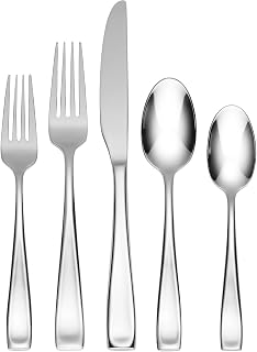 Oneida Moda 75-Piece 18/10 Silverware Set for 12, Flatware | silver, dishwasher safe | includes knives, forks, and spoons | heavy duty, cutlery set, utensil set, wedding silverware