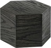 Cinderwood Collection – Hexagon Riser – 12DIA x 8H – Dark-Stained Oak