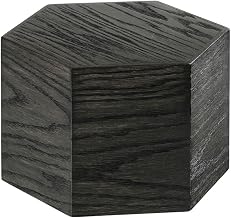Cinderwood Collection – Hexagon Riser – 12DIA x 8H – Dark-Stained Oak
