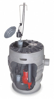 4/10 hp Pre-Assembled Simplex Sewage System with NightEye Technology by Liberty Pumps – Clear, Model P372LE41/A2-EYE
