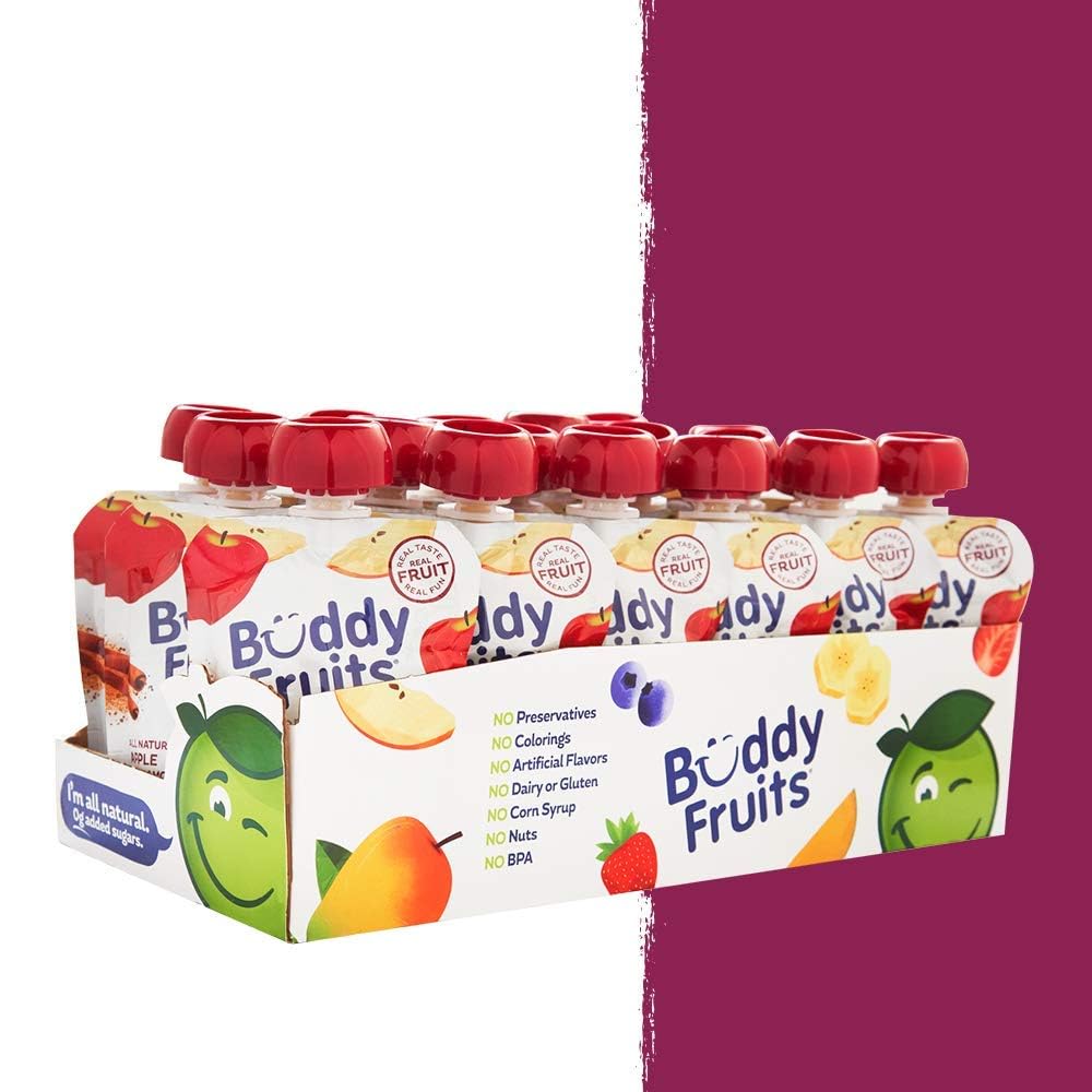 Buddy Fruits Apple & Cinnamon / 3.2 Ounce (Pack of 18) / 18 Applesauce