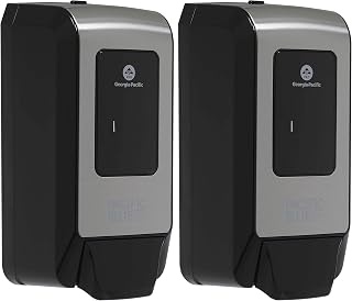 Pacific Blue Ultra Wall-Mounted Manual Dispenser for Foaming Hand Soap and Hand Sanitizer by GP PRO (Georgia-Pacific) Brushed Stainless 53060 11.5" W x 5.6" D by 4.4" H (Pack of 2)