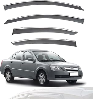 Window Deflectors for Chery Elara MK1 2006-2007-2008-2009-2010,Premium Smoked Tint Rain Guards Tape-On Side Rain Guards Weatherproof Window Visors