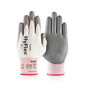 HyFlex 11-644 Mechanical Protection Cut-Resistant Industrial Gloves by Ansell – X-Large, High Performance Polyethylene, White & Grey, Pack of 12, Model 111677