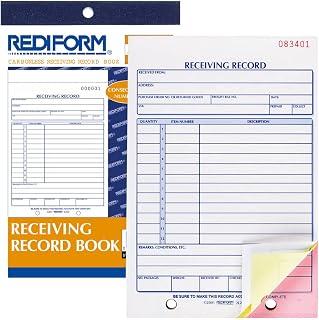 Rediform Receiving Record, Carbonless Triplicate, 5.5 x 7.5 Inches, 50 Sets per Book (2L260)