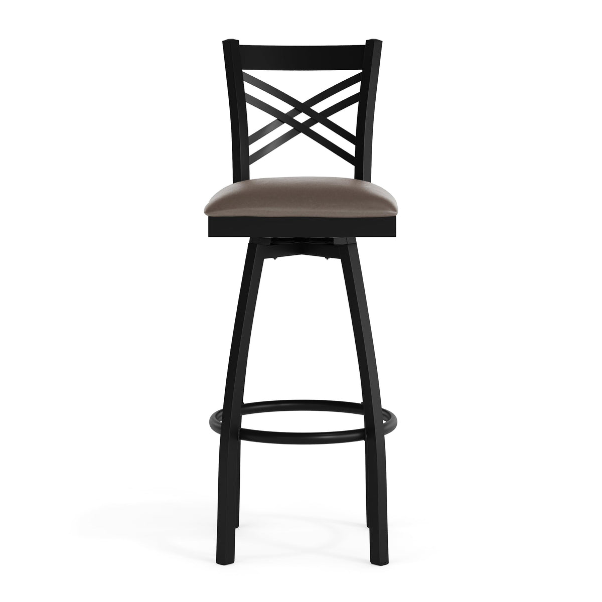 Flash Furniture Mocha Vinyl Seat/Black Metal Frame / Set of 1 / Traditional Barstools