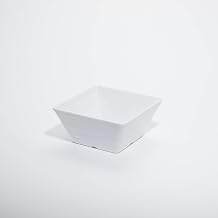 American Metalcraft FSWMEL73 Square Melamine Serving Bowl, Faux Slate, White, 58-Ounces