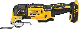 DEWALT 20V MAX XR Oscillating Multi-Tool Cordless, Variable Speed Brushless Motor Multitool with LED Light, Extended Runtime, Includes Two Wood Cutting Blades, Tool Only (DCS356B)