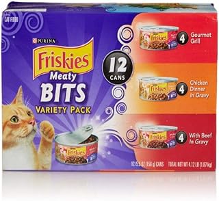 Friskies Wet Cat Food, Meaty Bites, 3-Flavor Variety Pack, 5.5-Ounce Can, Pack Of 12