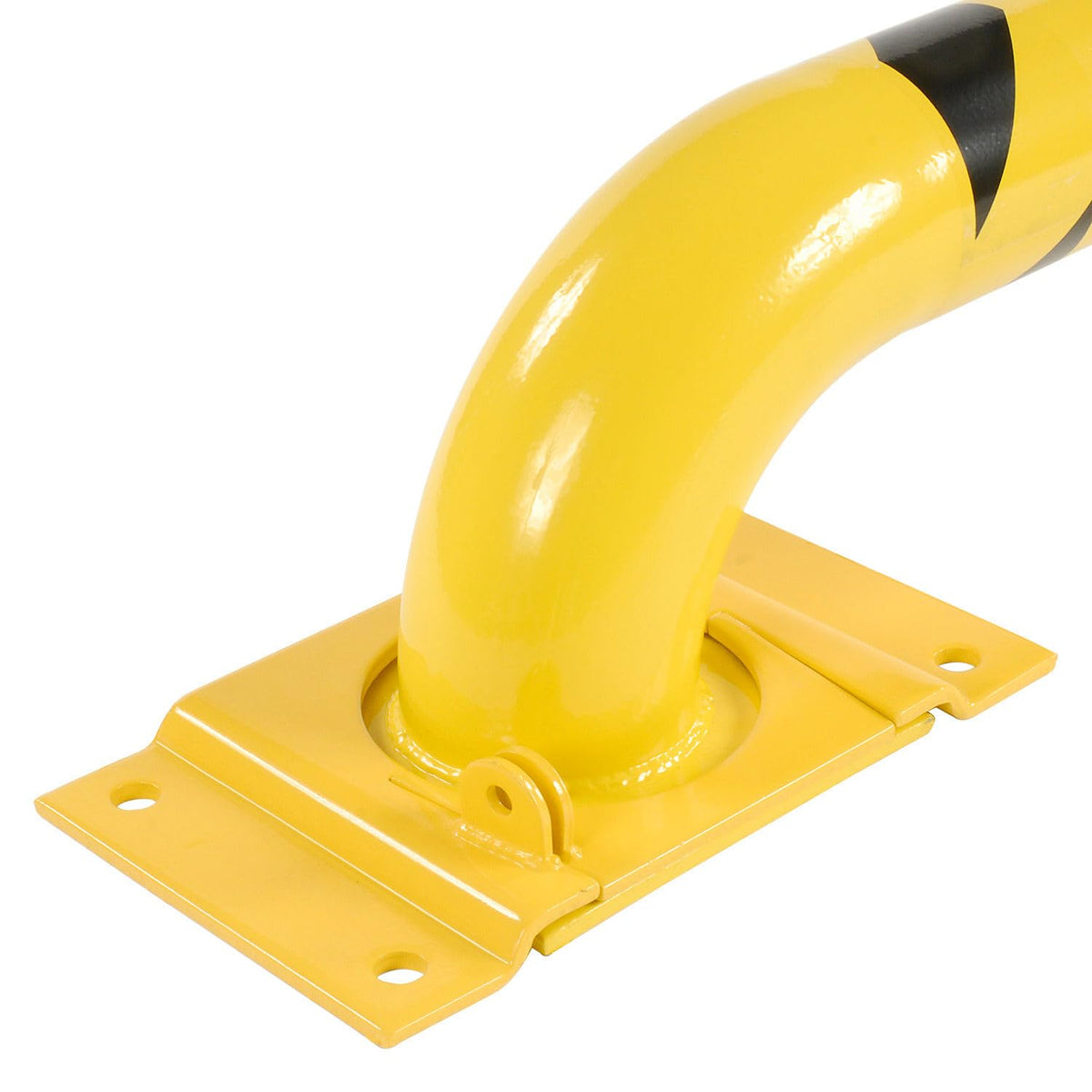 9"H X 48" LRemovable Steel Rack Guard by Global Industrial – 52"L x 9"W x 9"H, Yellow, Model 238803