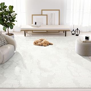 Abani Nomad Cream Area Rug 2' x 3' for Living Room, Bedroom - Abstract Pattern - Durable & Easy to Clean