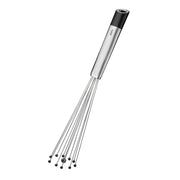 PRIMELINE Ball Whisk - Nylon Balls Hand Whisk Ideal for Coated Pots and Pans Whisk by GEFU – 6.2, High-quality stainless steel / plastic, Silver, Model 29239