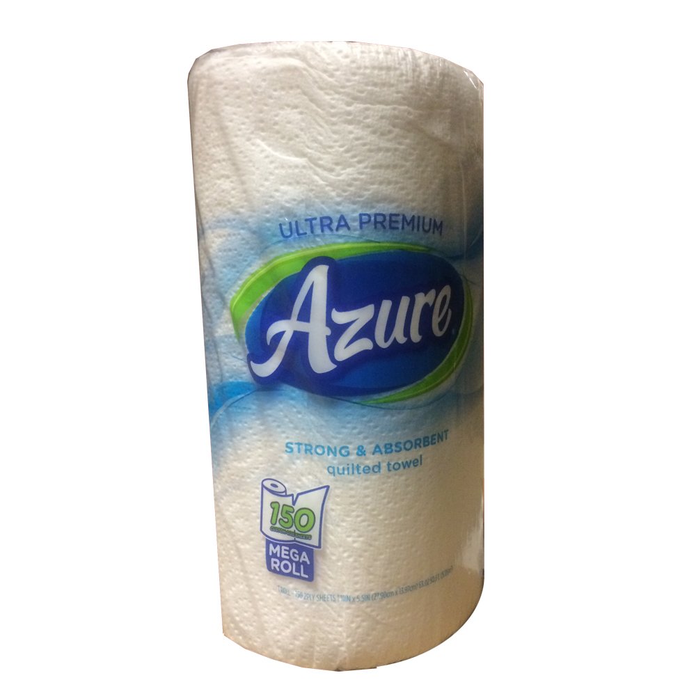 Cpc U.S Alliance Paper 75150 PE Paper Azure 2 Ply 150 Sheet Kitchen Roll Towel