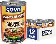 Goya Foods Refried Pinto Beans Rancheros, 16 Ounce (Pack of 12)