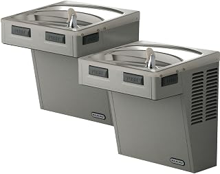 Elkay EMABFTL8LC Wall Mount Bi-Level ADA Cooler, Non-Filtered 8 GPH Light Gray Granite