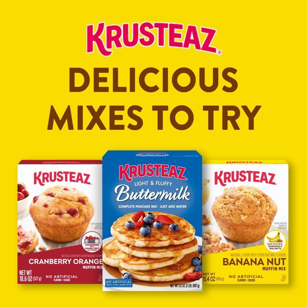 Banana Quick Bread Mix by Krusteaz – 15 Ounce (Pack of 6), Pack of 6