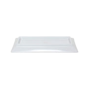 Classic white melamine dinnerware collection 15" x 5 1/4" plate by Thunder Group – Large, Melamine, White, Model 29115WT