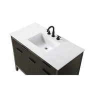 42" Single Bathroom Vanity in Chocolate Oak by Elegant Kitchen and Bath – unspecified, Aluminum, Chocolate, Model VF29842CO