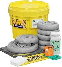 ENPAC 20-Gallon Emergency Response Universal Spill Kit (Includes Drum, Granular Absorbent, Pads, Socks, Disposal Bag, & Safety Equipment) - OSHA, UN, & DOT Compliant