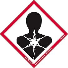 Labelmaster GHIS0095 GHS Label, Health Hazard, PVC-Free Film, 101 mm x 101 mm (Pack of 50)