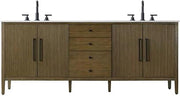 Elegant Kitchen and Bath 84" Double Bathroom Vanity in Hazel Oak