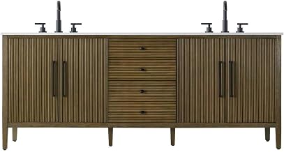 Elegant Kitchen and Bath 84" Double Bathroom Vanity in Hazel Oak