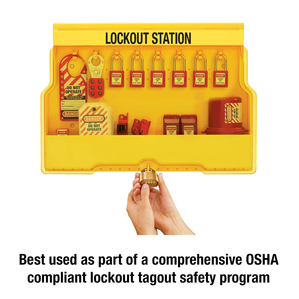 Master Lock Includes 6 Aluminum Padlocks / Yellow / 1 Keyed Padlocks