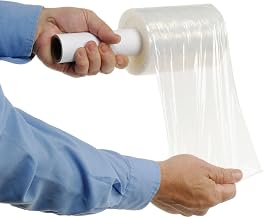 Stretch Wrap Film with Extended Core Handle 5" x 1000' x 80 Gauge Clear