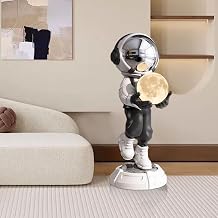 Large Astronaut Statue, Home Decor Astronaut, Modern Standing Sculpture & Unique Gift，Spaceman Figurines Decor for Living Room, Bedroom，Studyroom (Stylle B)
