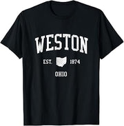 Weston OH Vintage Athletic Sports JS01 T-Shirt