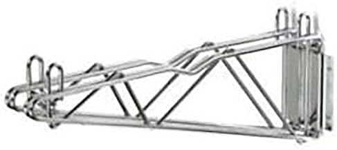 Nexel 18" Fixed Wall Mount Double Wire Shelf Bracket, Chrome Finish
