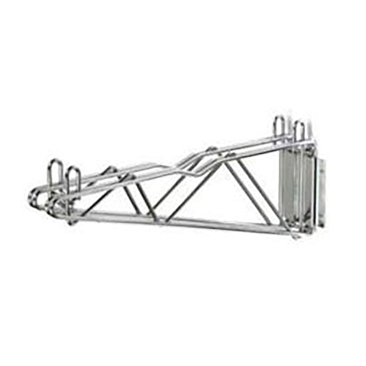 18" Fixed Wall Mount Double Wire Shelf Bracket by Nexel – 18 Inch, Chrome, Model DAB18C