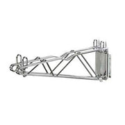 24" Fixed Wall Mount Double Wire Shelf Bracket by Nexel – 24 Inch, Chrome, Model DAB24C