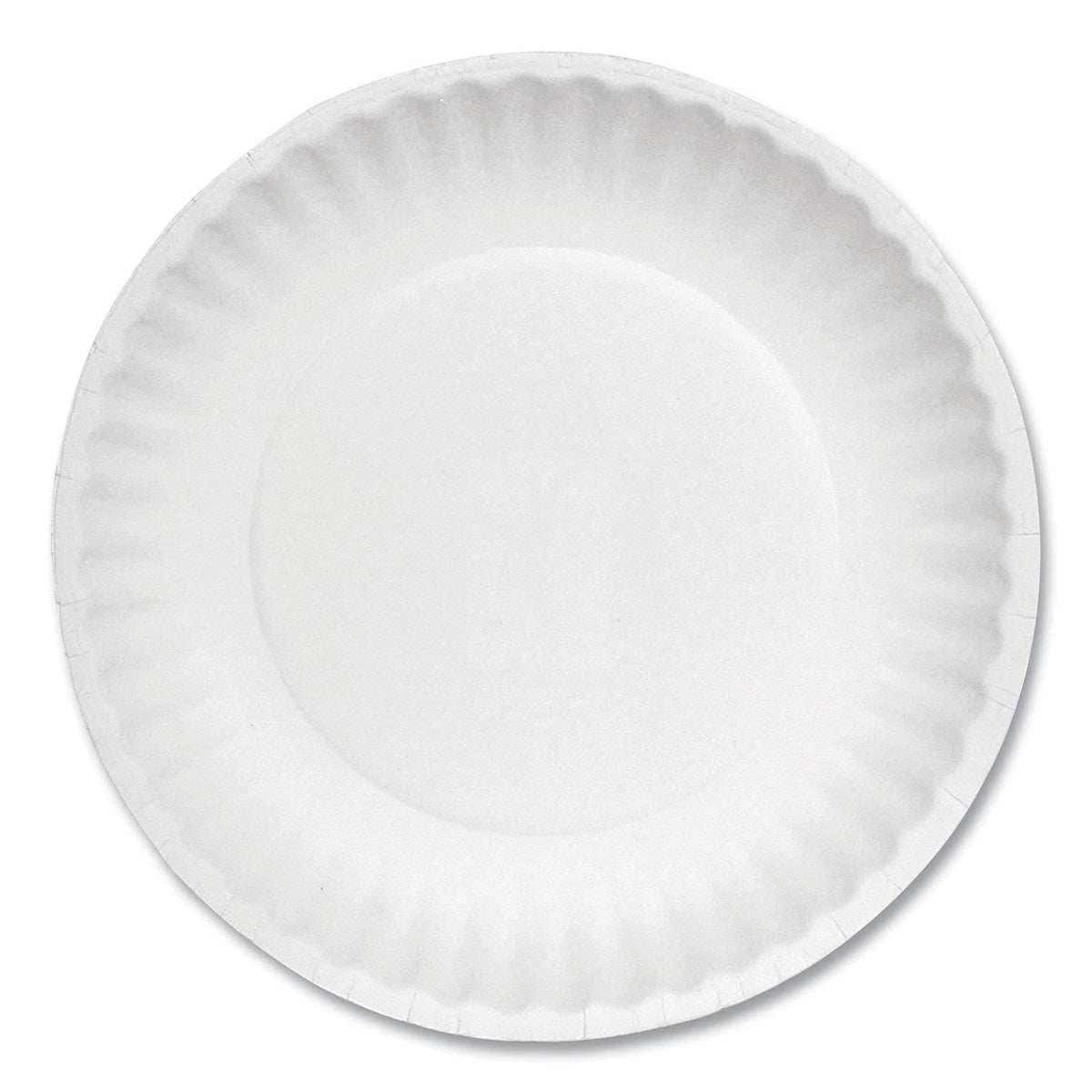 AJM Packaging PP6GREWH White Paper Plates – 6-Inch dia, 100/Bag, 10 Bags/Carton