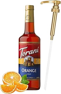 Jimoco® Syrup Pump Dispenser + Torani® Orange Syrup, 25.4 oz - Coffee Syrup Pump & Flavoring Bundle