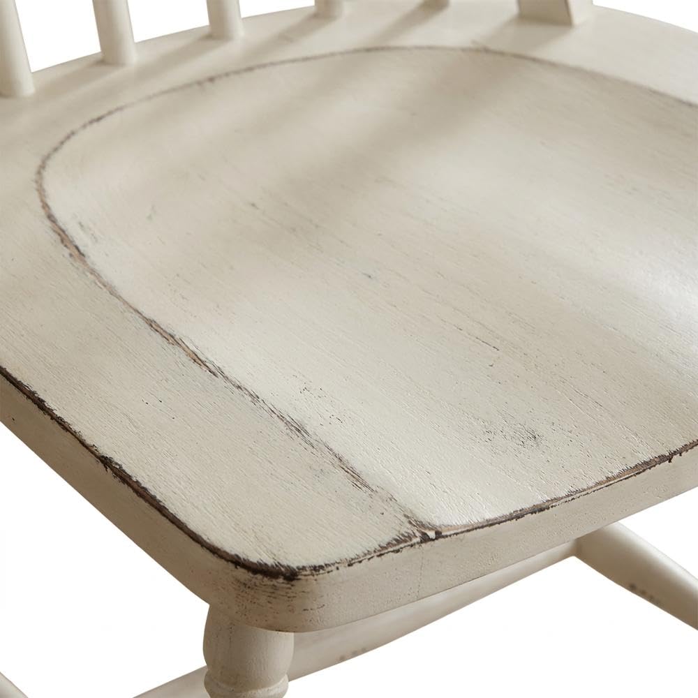 Rubberwood Solid Wood Back Side Chair Set of by Starlight Canyon Home – Rubberwood Solids with White Oak and Birch Veneers, White, Pack of 2