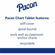 ® Chart Tablet by Pacon – 24"x32", Chart Paper, White, Model PAC74610