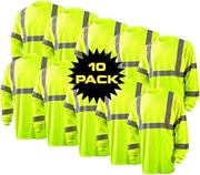 OccuNomix Sweatshirt's Standard Long Sleeve Cooling Shirt-Class 3 (Arm Stripes), Yellow
