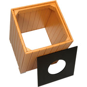 Square Recycled Plastic Receptacle W/Liner by Global Industrial – 32.0 gallons, Recycled Plastic, Cedar, Model 641322CD