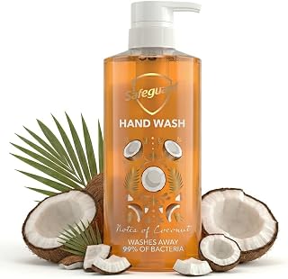 Safeguard Liquid Hand Soap, Micellar Deep Cleansing, Washes Away 99% Bacteria, Made with Natural Moisturizers, Enriched with Skin Conditioners, PH Balanced, Coconut Scent 15.5 oz