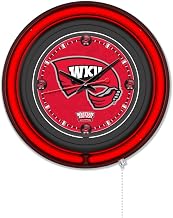 Holland Bar Stool Clk15BKWestKy NCAA 15 in. Dia. Western Kentucky University Double Neon Wall Clock Black