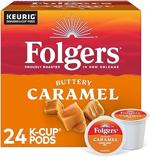 Folgers 6680 Caramel Drizzle Coffee K-Cups, 24/box