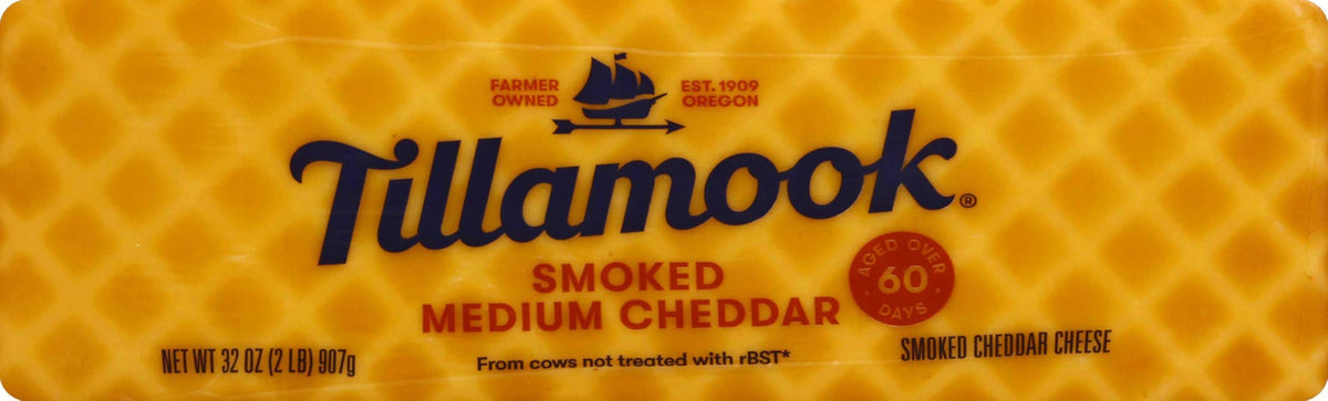 Smoked Cheddar Cheese by Tillamook – 2 pounds, Pack of 6