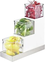 Cal-Mil 3003-55-12 Luxe Stair Step Jar Display, 9" Height, 4.5" Width, 12.1875" Length, Glass
