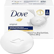 Dove Beauty Bar Soap, Original Pack (4 Soap Bars), 3.17 Oz Ea