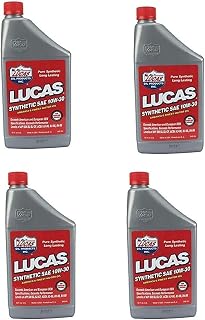 Lucas Oil 10050 SAE 10W-30 Synthetic Motor Oil - 1 Quart Bottle (4 Pack)