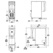 H3X Element 3 Gallon Hot Water Dispenser 120v by Bunn – 12 Quarts, 3.0 gallons, Stainless Steel, Model 45300.0006