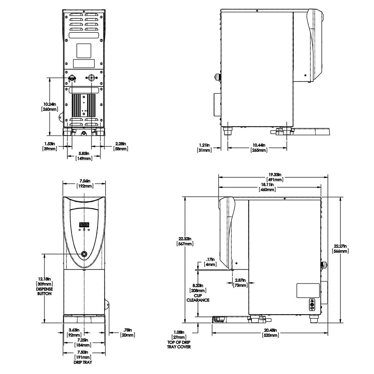 H3X Element 3 Gallon Hot Water Dispenser 120v by Bunn – 12 Quarts, 3.0 gallons, Stainless Steel, Model 45300.0006